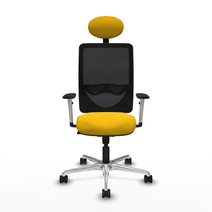 PIQUERAS Y CRESPO Silla de oficina Zulema con mecanismo Sincro, Amarillo y Negro PIQUERAS Y CRESPO Silla de oficina Zulema con mecanismo Sincro, Amarillo y Negro