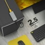 Aisens Conversor USB 3.2 Gen1 USB-A y USB-C a Ethernet 2.5G Gris