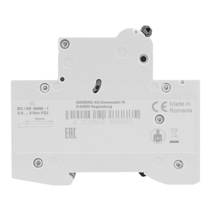 Siemens 5SL6325-6 Disyuntor 25A 3p 6kA Siemens 5SL6325-6 Disyuntor 25A 3p 6kA