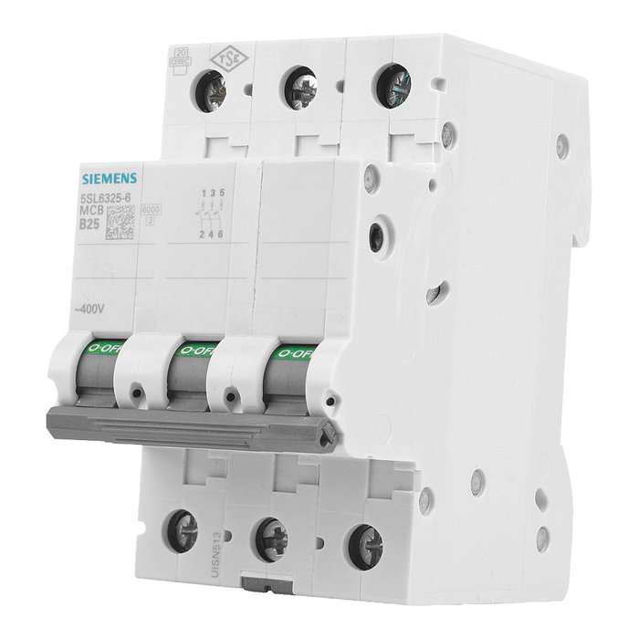 Siemens 5SL6325-6 Disyuntor 25A 3p 6kA Siemens 5SL6325-6 Disyuntor 25A 3p 6kA