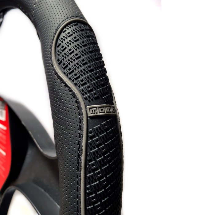 Momo MOMLSWC014BG Funda Volante Supergrip Universal Negro y Gris 38-39 cm
