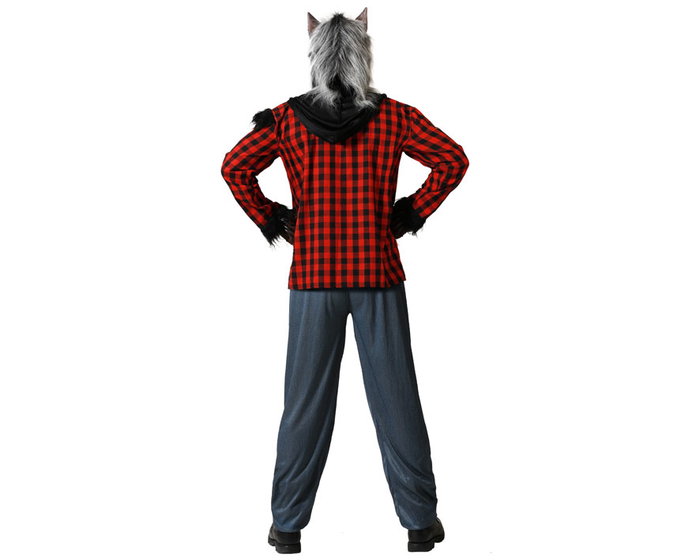 Disfraz Hombre Lobo Adulto Talla XL con Camisa de Cuadros y Pantalón para Carnaval o Halloween Disfraz Hombre Lobo Adulto Talla XL con Camisa de Cuadros y Pantalón para Carnaval o Halloween