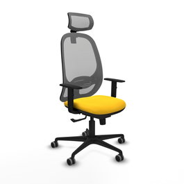 PIQUERAS Y CRESPO Silla de oficina Cilanco con mecanismo Sincro, Amarillo y Gris