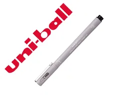 Uniball BR-200 Rotulador Punta de Pincel Fino Gris Claro para Dibujo Profesional Artístico y Escritura