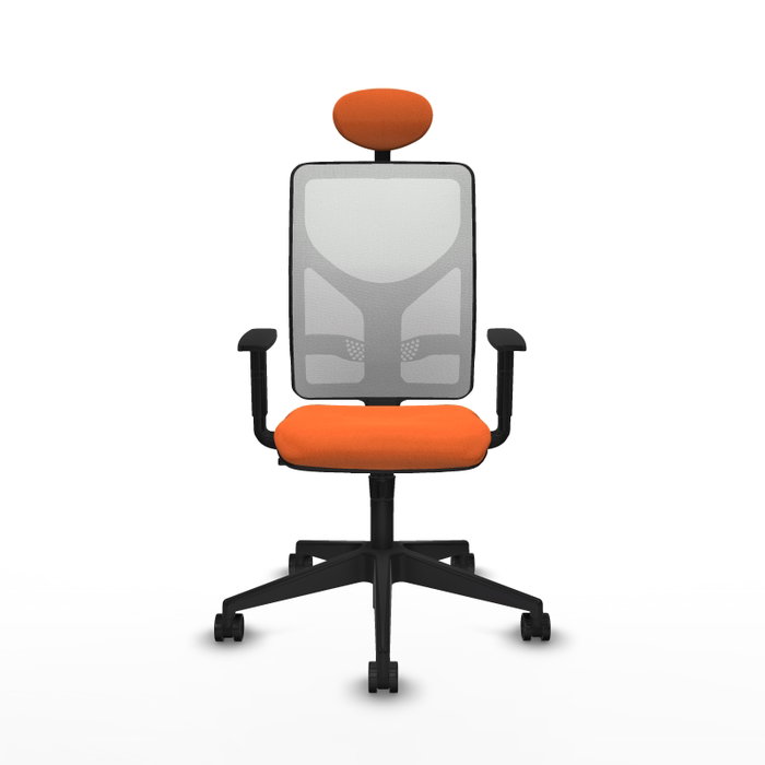 PIQUERAS Y CRESPO Silla de oficina Motilla Naranja y Blanco con mecanismo Sincro PIQUERAS Y CRESPO Silla de oficina Motilla Naranja y Blanco con mecanismo Sincro