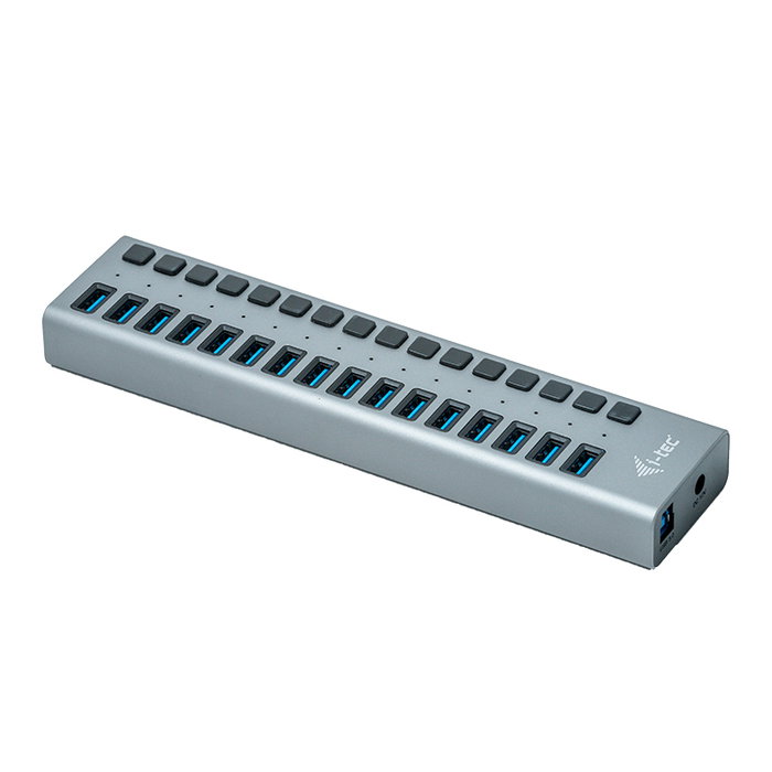 I-tec Hub USB 3.0 de 16 Puertos con Adaptador de Energía 90W y Carga