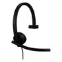 Logitech H570E USB-A Auriculares Monoaurales con Certificación Microsoft Teams, Negro