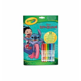 Crayola Libro de Actividades y Colorear Lilo & Stitch con 7 Rotuladores Lavables