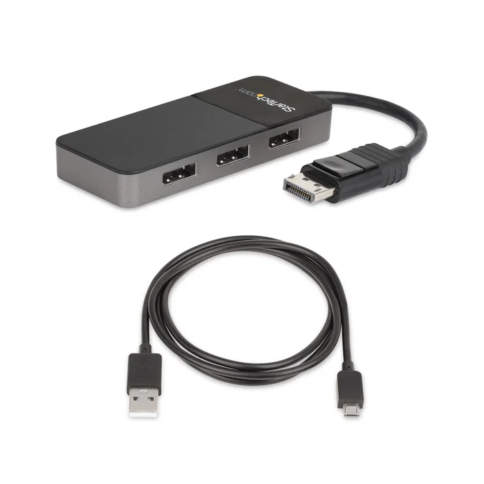 StarTech.com Divisor de Video MST14DP123DP Hub MST USB-C a 3x DisplayPort 1.4, Compatible con 8K 30Hz y HDR para Configuración Multimonitor en Windows, Plug and Play StarTech.com Divisor de Video MST14DP123DP Hub MST USB-C a 3x DisplayPort 1.4, Compatible con 8K 30Hz y HDR para Configuración Multimonitor en Windows, Plug and Play