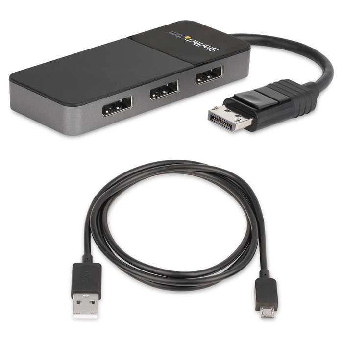 StarTech.com Hub MST DisplayPort 1.4 a 3x DisplayPort MST14DP123DP Negro