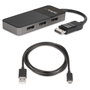StarTech.com Hub MST DisplayPort 1.4 a 3x DisplayPort MST14DP123DP Negro