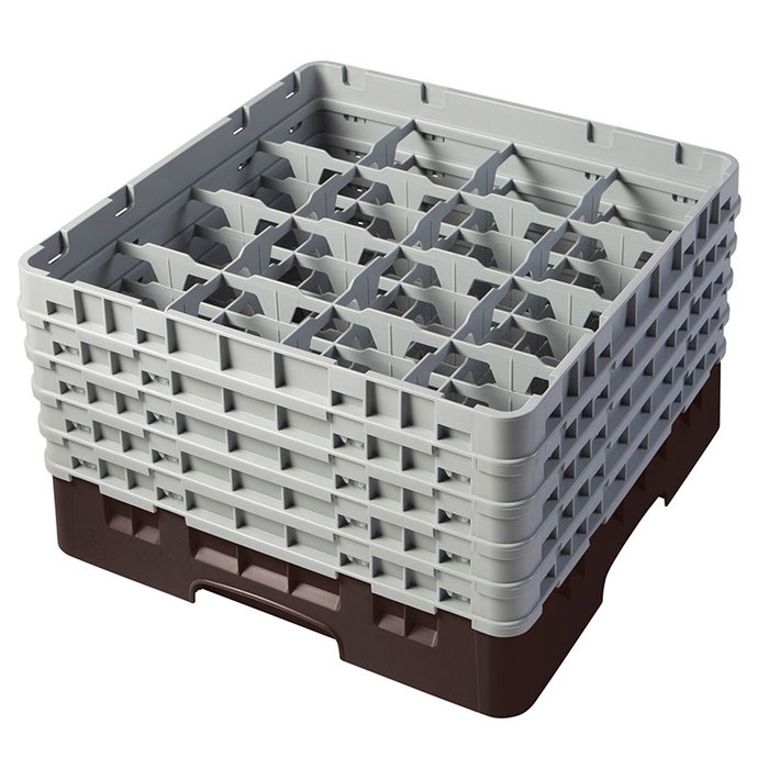 CAMBRO - 16S958-167 - Cesta de lavado 16 comp. 5 alturas - 10,9 cm Ø máx. - alt. máx. 25,8 cm - 50 x 50 x 30,8 cm - Castaño CAMBRO - 16S958-167 - Cesta de lavado 16 comp. 5 alturas - 10,9 cm Ø máx. - alt. máx. 25,8 cm - 50 x 50 x 30,8 cm - Castaño
