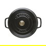 Staub La Cocotte Cazuela Redonda de Hierro Fundido 24 cm / 3.8 Litros Color Negro