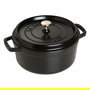 Staub La Cocotte Cazuela Redonda de Hierro Fundido 24 cm / 3.8 Litros Color Negro
