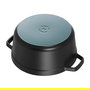 Staub La Cocotte Cazuela Redonda de Hierro Fundido 24 cm / 3.8 Litros Color Negro