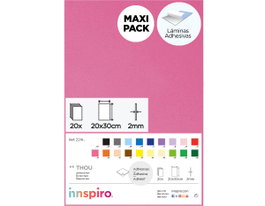 Innspiro Goma EVA rosa claro láminas adhesivas 20x30cm x 2mm (20 unidades)