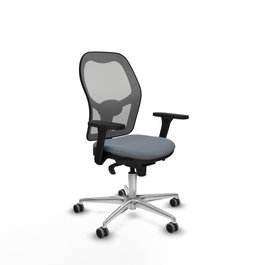 PIQUERAS Y CRESPO Silla de oficina Jorquera Gris con mecanismo Sincro y Brazos 3D