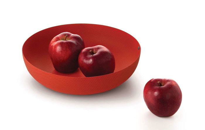 Alessi JM17/29 Cesto Redondo Acero y Resina Rojo 29cm Alessi JM17/29 Cesto Redondo Acero y Resina Rojo 29cm