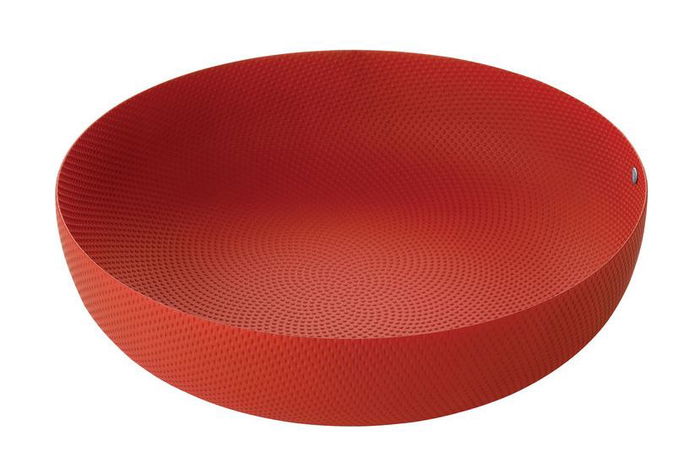 Alessi JM17/29 Cesto Redondo Acero y Resina Rojo 29cm Alessi JM17/29 Cesto Redondo Acero y Resina Rojo 29cm