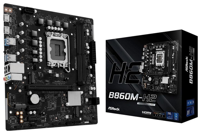 ASRock B860M-H2 Micro ATX, Intel B860, LGA 1851, DDR5 ASRock B860M-H2 Micro ATX, Intel B860, LGA 1851, DDR5