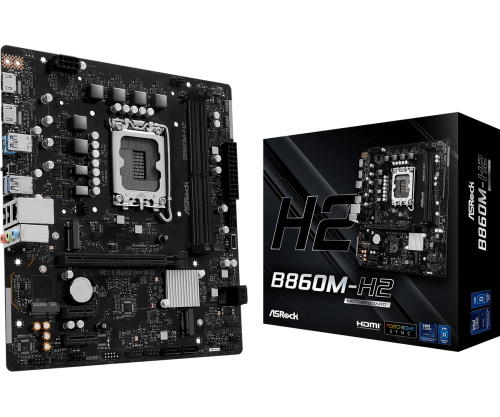 ASRock B860M-H2 Micro ATX, Intel B860, LGA 1851, DDR5 ASRock B860M-H2 Micro ATX, Intel B860, LGA 1851, DDR5