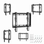 Gembird WM-42F-04 Soporte para TV de Pared, Acero Negro, 23-42 Pulgadas (106,7 cm), VESA hasta 200x200 mm, Soportes 35 kg, con Nivel Burbuja y Kit de Montaje