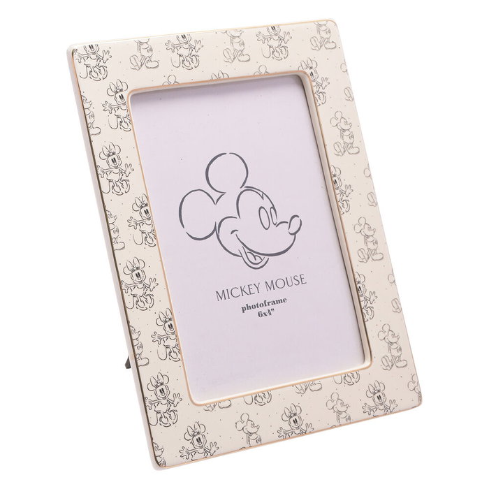WIDDOP & CO Marco Fotos Cerámica Mickey & Minnie Mouse Blanco Dorado WIDDOP & CO Marco Fotos Cerámica Mickey & Minnie Mouse Blanco Dorado