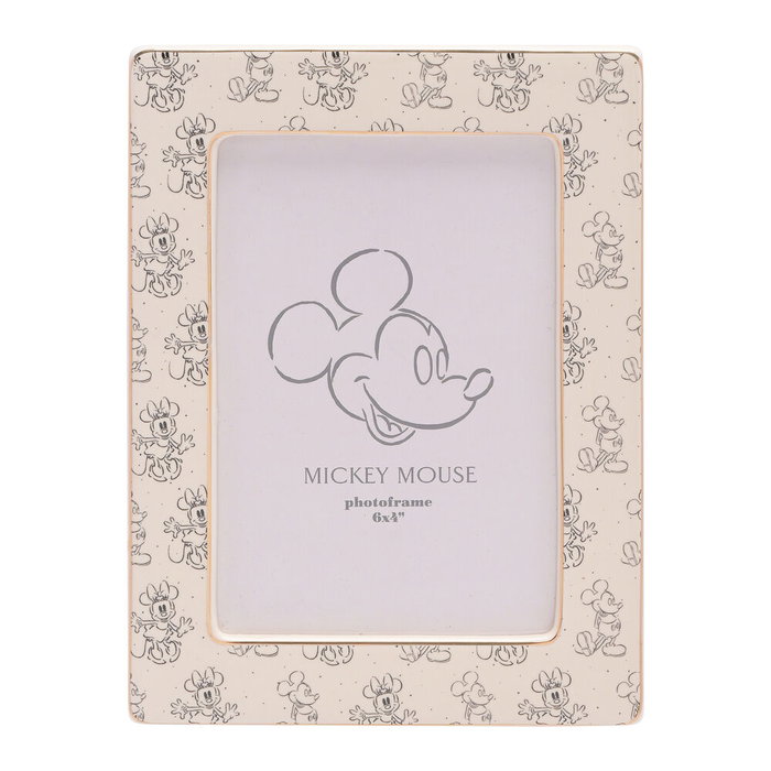 WIDDOP & CO Marco Fotos Cerámica Mickey & Minnie Mouse Blanco Dorado WIDDOP & CO Marco Fotos Cerámica Mickey & Minnie Mouse Blanco Dorado