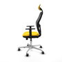 PIQUERAS Y CRESPO Silla de oficina Jorquera con mecanismo Sincro/Traslack, Amarillo y Negro