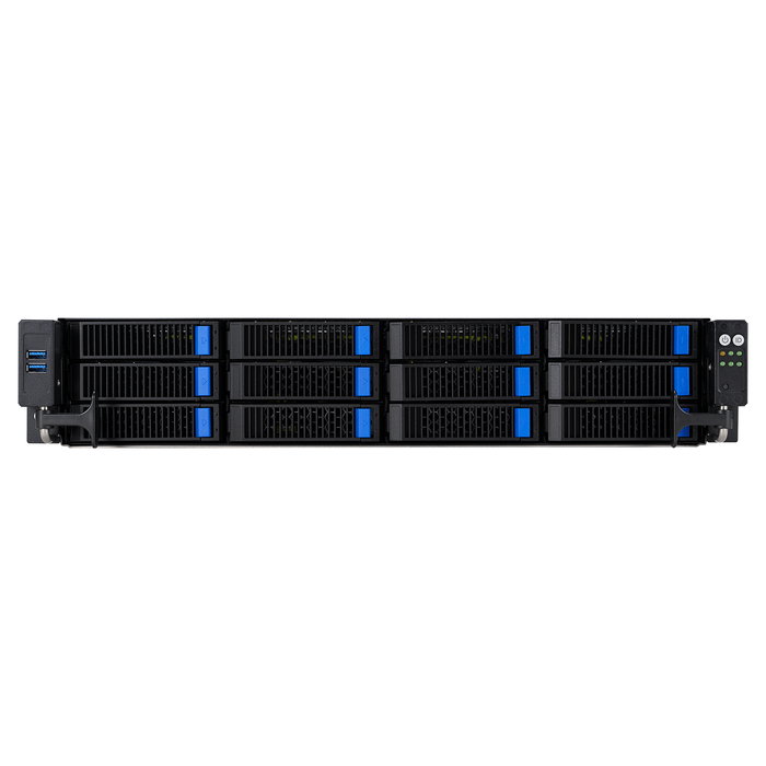 ASUS RS521A-E12-RS12U Barebone Server Rack 2U Socket SP5, 12 NVMe, 1.6kW Titanium, 3 TB DDR5, 90SF03X1-M000C0