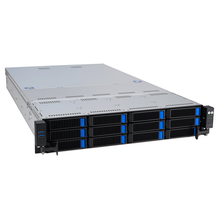 ASUS RS521A-E12-RS12U Barebone Server Rack 2U Socket SP5, 12 NVMe, 1.6kW Titanium, 3 TB DDR5, 90SF03X1-M000C0