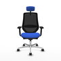 PIQUERAS Y CRESPO Silla de oficina Mardos con mecanismo Sincro/Traslack Azul y Negro