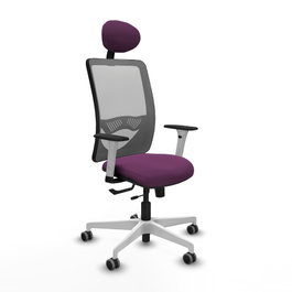 PIQUERAS Y CRESPO Silla de oficina Zulema Morada con Malla Gris