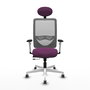 PIQUERAS Y CRESPO Silla de oficina Zulema Morada con Malla Gris