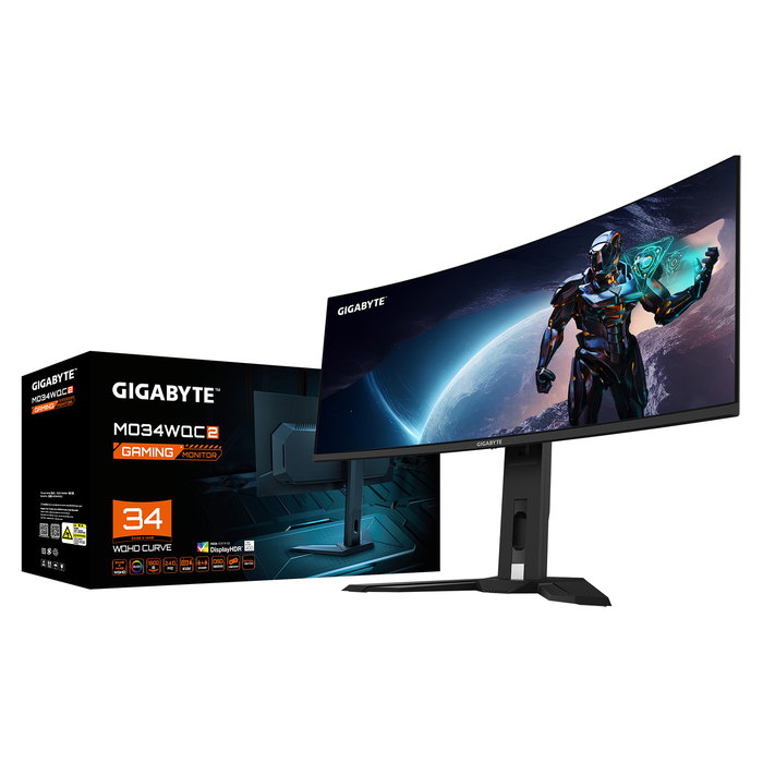 Gigabyte MO34WQC2 Monitor Gaming OLED Curvo 34" WQHD 240Hz 0.03ms 86.36cm