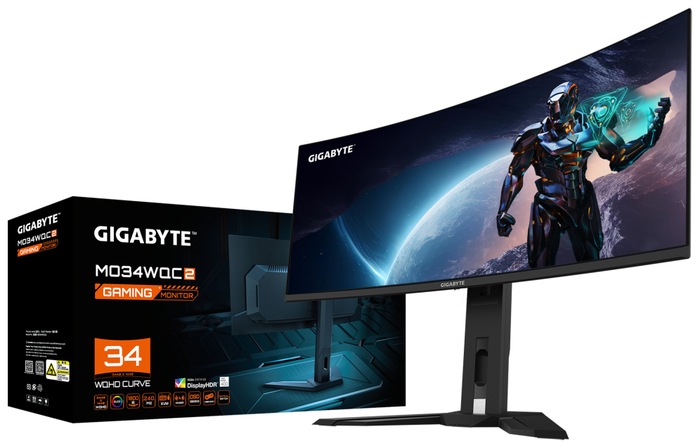 Gigabyte MO34WQC2 Monitor Gaming Curvo OLED 34 pulgadas WQHD 240Hz