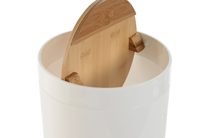 Papelera DKD Home Decor Blanco Natural 18 x 26 x 18 cm