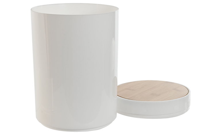Papelera DKD Home Decor Blanco Natural 18 x 26 x 18 cm