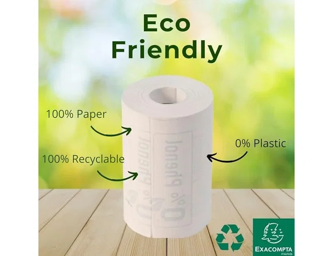Clairefontaine Rollo térmico para sumadora Exacompta 80 x 72 mm, 76 m, sin bisfenol A ni plástico