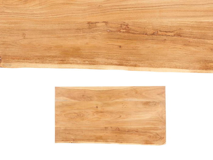 Giftdecor Mesa Auxiliar Madera Live Edge 120 x 60 x 4 cm Marrón Negro