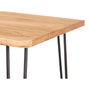 GIFTDECOR Mesa Auxiliar Madera Live Edge Marrón y Negro