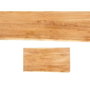 GIFTDECOR Mesa Auxiliar Madera Live Edge Marrón y Negro