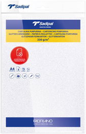 Cartulina Purpurina A4 Sadipal 330G Blanco Paquete De 3