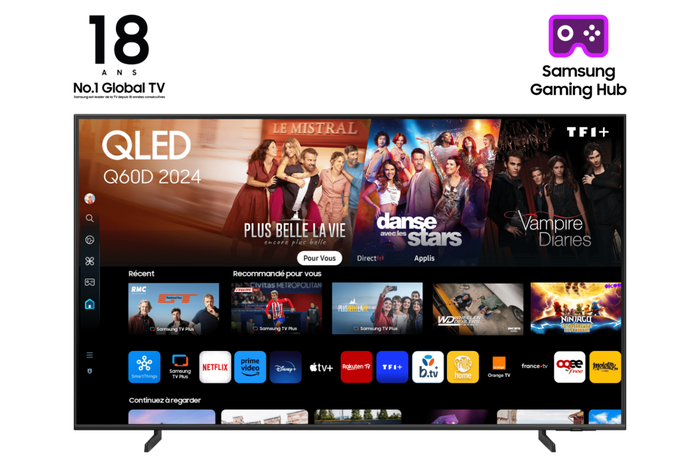 Samsung Q60D TQ50Q60DAUXXC Smart TV QLED 50 pulg. 4K Ultra HD Titanio