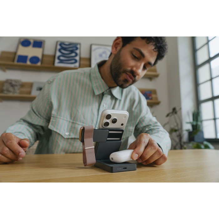 Verbatim Charge ‘n’ Go 3-in-1 Qi2 Magnetic Wireless Power Bank 5000 mAh Gris