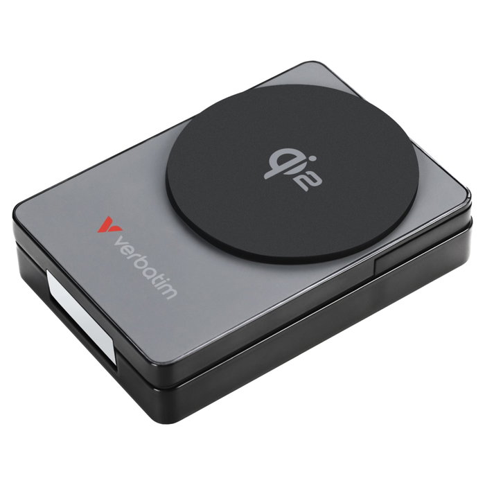 Verbatim Charge ‘n’ Go 3-in-1 Qi2 Magnetic Wireless Power Bank 5000 mAh Gris