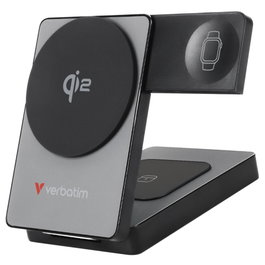 Verbatim Charge ‘n’ Go 3-in-1 Qi2 Magnetic Wireless Power Bank 5000 mAh Gris