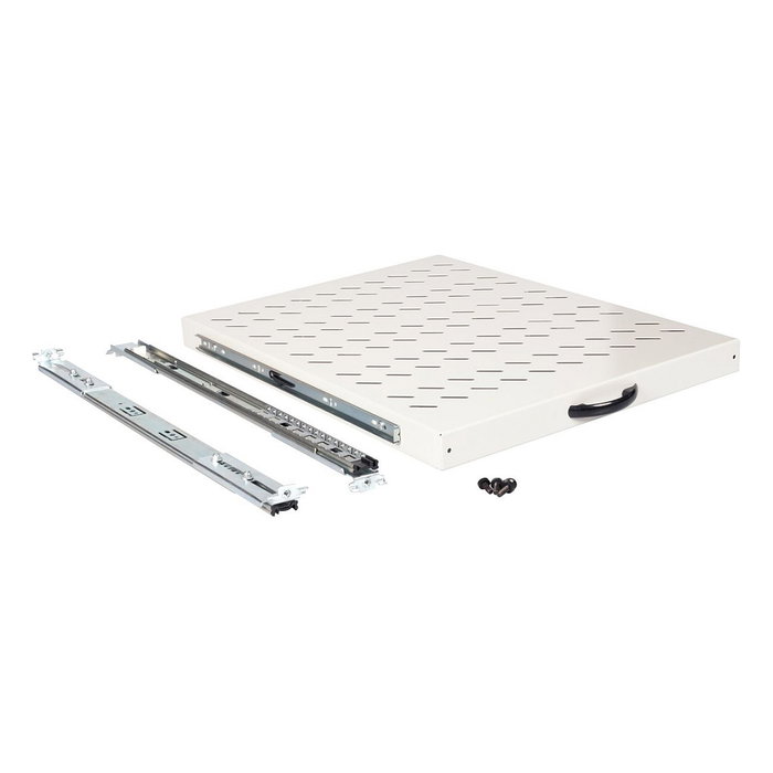 ROLINE Bandeja extraíble para rack de 19 pulgadas, 48,26 cm, 1 HE, 25 kg, gris