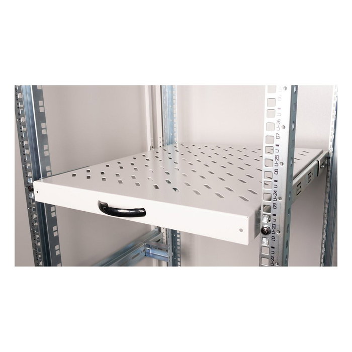 ROLINE Bandeja extraíble para rack de 19 pulgadas, 48,26 cm, 1 HE, 25 kg, gris