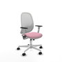 PIQUERAS Y CRESPO Silla de oficina Cilanco con mecanismo Sincro, Rosa y Blanco